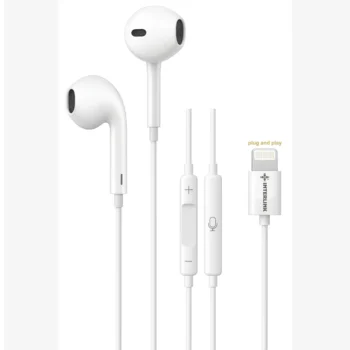ELITE iPhone Pro Handsfree – Premium Design with HD Mic & Lightning Plug for iPhone Users